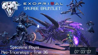 EXOPRIMAL || Season 4 | Savage Gauntlet: Neo Triceratops Boss | Spacetime Abyss  - Trial 36