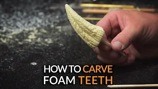 Styrofoam Prop Making - How to Carve Foam Teeth