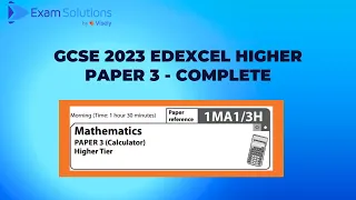 GCSE Edexcel June 2023 Higher Paper 3 - FULL PAPER | ExamSolutions