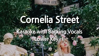 Cornelia Street (Lower Key -1) Karaoke with Backing Vocals