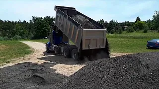 How to fix muddy driveway with recycled asphalt.