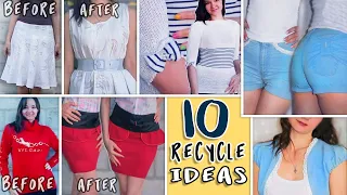 10 AWESOME SUMMER DIY CLOTHES RECYCLE IDEAS ~ New Life Your Old Clothes TRENDY 2020