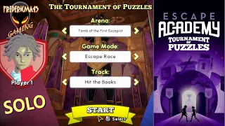 Escape Academy TOURNAMENT OF PUZZLES Solo - Tomb of the First Escapist / Hit the Books