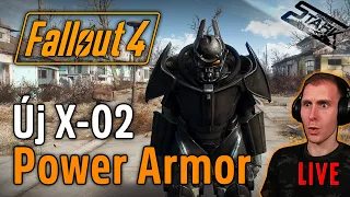 Fallout 4 - 2.Rész (Új Power Armor Vadászat! X-02 & Hellfire) - Stark LIVE