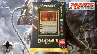 Я открываю колоду Commander, Arc en Fiel, из Объединенного издания Dominaria.