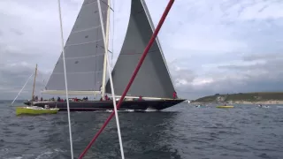 J Class Yacht Racing Falmouth 24th June 2015 - Close Pass