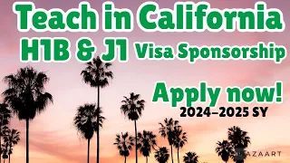 ‼️URGENT‼️ INTERNATIONAL TEACHERS NEEDED IN CALIFORNIA‼️ You have time to apply‼️