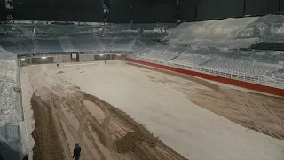 Dirt delivered to Frost Bank Center for San Antonio Stock Show and Rodeo