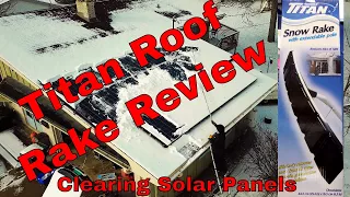 Titan Регулируемая крыша Снег Рейк Обзор Очистка солнечных панелей
