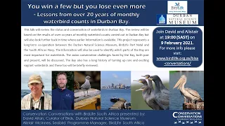 Conservation Conversations: Drs David Allan & Al McInnes-20 Years of Durban Bay Bird Counts(9Feb21)