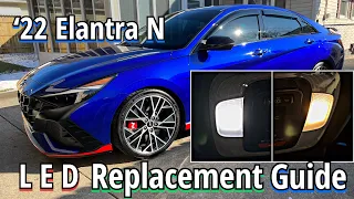 2022 Hyundai Elantra N LED Replacement Guide DIY Interior Lights