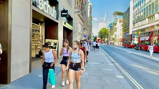 London Walking Tour | Regent Street, Carnaby Street Summer Walk | London  Reopen 2021 | 4K