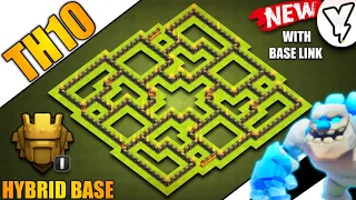 MOST EPIC TOWN HALL 10 TROPHY/DEFENSE BASE 2019 | TH10 HYBRID BASE UPDATED WITH LAYOUT LINK!! - COC