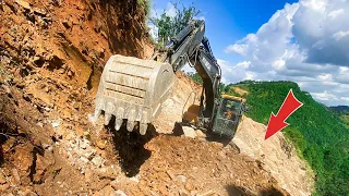 Excavator Builds Mountain Road: Incredible Construction on Hilly Terrain | Excavator Working Video