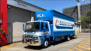 Mainfreight Curtainsider Delivery Truck Hino FE1426 AUTO