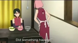 Sarada and sakura talk about Naruto