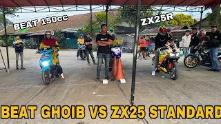 DRAG RACE‼️ZX25R VS BEAT 150 EMAK GILA