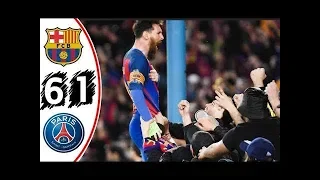 المباراة التي لن تمل من اعادتها برشلونة وباريس سان جيرمان 6 1 انهيارعصام الشوالي