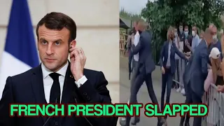 president of france slapped | French president macron gets slapped by a man | Complete viral video