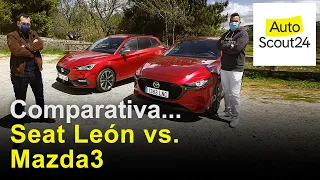 Seat León vs. Mazda3 | Comparativa coches compactos / Prueba / Review en español | AutoScout24