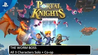 Portal Knights - The Worm Boss (All 3 Characters Solo)