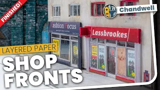 Are these realistic shop fronts really made from paper!? Tiny N gauge paper shop fronts