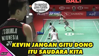 Dengan Tengil Marcus/Kevin kalahkan Juniornya Pramudya/Yeremia. Daihatsu Indonesia Masters 2021