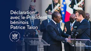 Déclaration du Président Emmanuel Macron et du Président du Bénin Patrice Talon.