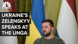 Ukraine's President Zelenskyy addresses the United Nations General Assembly — 9/21/22