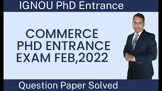 PhD Commerce Entrance Exam Feb'2022 IGNOU ll Studycoach