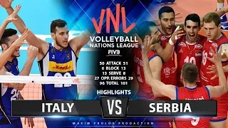 Italy vs Serbia   | Match Highlights | Men's VNL 2019