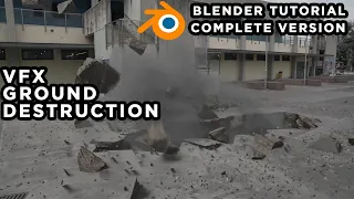 BLENDER TUTORIAL: VFX ground destruction [complete version] - EASY VFX