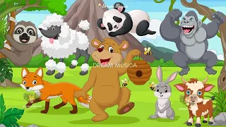 Funny Animal Sounds in 30 Minutes: Bear, Fox, Sheep, Chimpanzee, Sloth, Cow - ANIMAL (BGM)