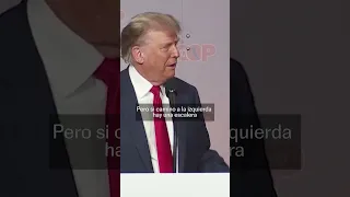 Trump se burla de Biden: "¿Alguien cree que va a llegar a la salida?" #shorts