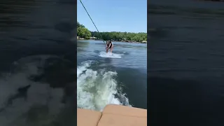 first time wake surfing!🏄🏼‍♀️ #shorts
