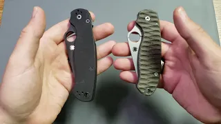 Comparison! Spyderco Paramilitary 2 and Para 3.