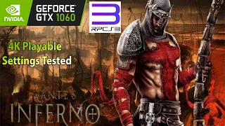 GTX 1060 + I5 8400 ~ RPCS3 - Dante's Inferno Performance Test | 4K 60FPS Playable Settings Tested