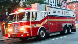 FDNY RESCUE 1, FDNY ENGINE 54, FDNY LADDER 4 & FDNY BATTALION 9 RESPONDING ON 10TH AVENUE, NEW YORK.