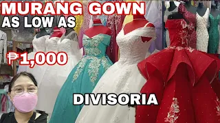 MGA MURANG GOWN SA DIVISORIA AS LOW AS ₱1,000 YANGCO MARKET #gown #philippines #tabora