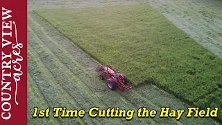 Cutting the Hay Field for the First Time.  But I got hurt afterwards.