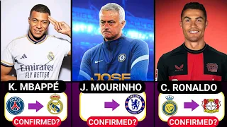 🚨CONFIRMED SUMMER TRANSFERS AND RUMOURS 2024,MBAPPÉ TO REAL MADRID, MOURINHO TO CHELSEA, RONALDO