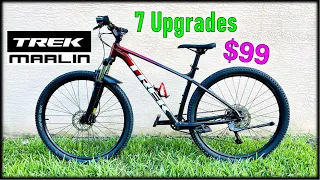 Trek Marlin easy $99 for 7 upgrades - Handlebar Riser, Seat, Kickstand, Mudguard, Bell & etc