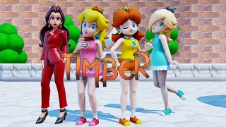 [MMDxMario] TIMBER -Peach, Daisy, Rosalina, & Pauline