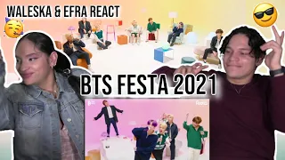 BTS FESTA is here!!!✨💜| Waleska & Efra react to BTS [2021 FESTA] (방탄소년단) BTS ROOM LIVE