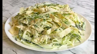 Салат из Молодой Капусты с Яичными Блинами Свежий и Очень Вкусный!!! / Cabbage Salad