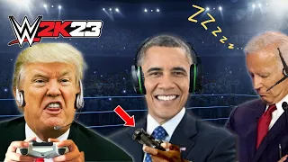 Presidents Play WWE 2K23!!! **WITH VOICE AI**