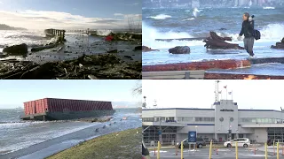 West Coast whipped by heavy wind, high tide