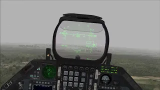 Falcon BMS - ILS approach in very bad weather.