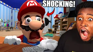 WHAT DID I JUST WATCH?! | Mario Reacts To SMG4's Browser History
