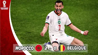 المغرب - بلجيكا 2-0 كأس العالم قطر 2022 جنون المعلق خليل البلوشي جودة عالية 1080p